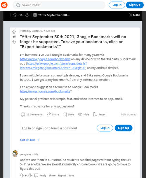 谷歌關(guān)閉下線Google Bookmarks書簽服務(wù) Google 微新聞 第1張
